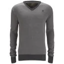 Ringspun Men's Leighton V-Neck Jumper - Grey Marl - S - Grey Marl Image 1