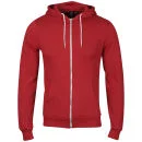 Soul Star Men's Berkley Zip Through Hoody - Red - XS - Red Image 1
