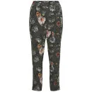 ONLY Women's Trixie Floral Trousers - Cloud Dancer - 34/UK 6 - White Image 1