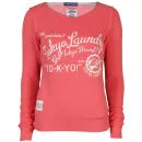 Toyko Laundry Women's Slash Neck Sweatshirt - Coral - 8 - Coral Image 1