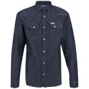 Soul Star Men's Zinc New Denim Shirt - Blue - S - Blue Image 1