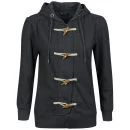 Brave Soul Women's Toggle Jersey Jacket - Charcoal Marl - S - Charcoal Image 1