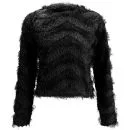 Vero Moda Women's Hairy Knitted Jumper - Black - UK 8 - Black Image 1