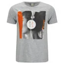 Bench Men's Printed Constant T-Shirt - Grey Marl - S - Grey Image 1