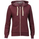 Brave Soul Women's Adrian Hooded Zip Through - Burgundy Marl - S - Burgundy Marl Image 1