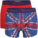 Ben Sherman Men's 2-Pack Union Jack Boxer - Multi/Red - S - Multi/Red Image 1