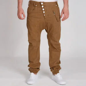 Brave Soul Men's Cuffed Chinos - Tobacco - 30R - Tobacco Image 1