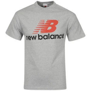New Balance Men's Grey Front Logo T-Shirt - S - Grey Image 1