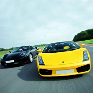 Double Supercar Driving Thrill with Passenger Ride Image 1