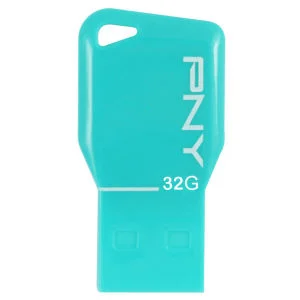 PNY Key Attache 32GB USB 2.0 Flash Drive - Blue Image 1