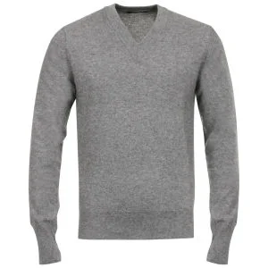 Romeo Gigli Men's V-Neck Knit - Grey - M - Grey Image 1