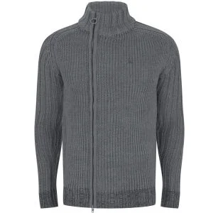 Ringspun Men's Glacier Point Zip Knit - Grey Marl - S - Grey Marl Image 1