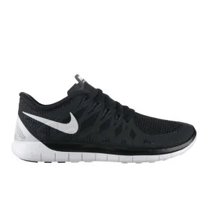 Nike Women's Free Run UK 5.0 Natural Running Shoes - Black/White - UK 4 - Black Image 1