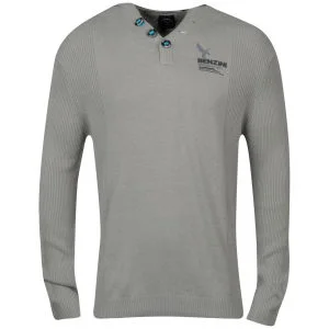 Benzini Men's Sonic Hooded Knit - Grey Marl - S - Grey Marl Image 1