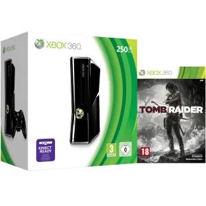 Xbox 360 250GB Matte Black Console: Bundle Includes (Tomb Raider) Image 1