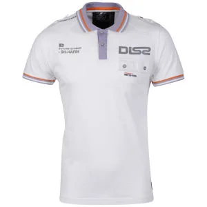Dissident Men's Contrast Tipped Polo Shirt with Pocket - White - S - White Image 1