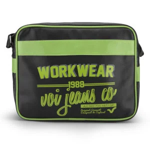 Voi Men's Worker Airliner Bag - Black/Lime Image 1