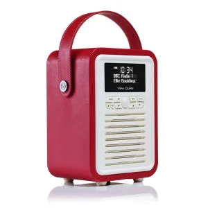 View Quest Retro Mini Bluetooth DAB+ Radio - Red Image 1