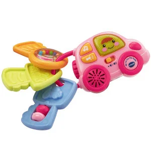 Vtech My 1st Car Key Rattle - Pink Image 1