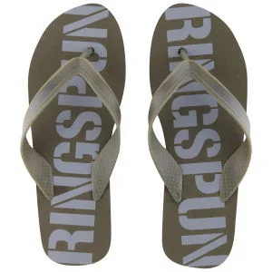 Ringspun Men's Glen Flip Flops - Khaki - 6-7 - Khaki Image 1