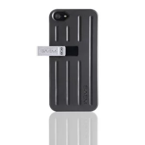 Veho SAEM S7 iPhone Case with Integrated 8GB USB Pen Drive - for iPhone 5/5S - Black Image 1