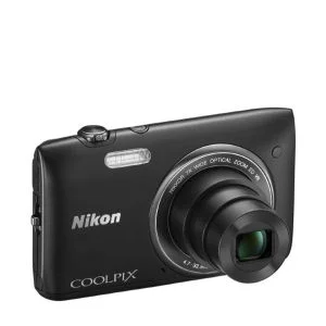 Nikon Coolpix S3500 Compact Digital Camera - Black (20MP, 7x Optical Zoom, 2.7 Inch LCD) - Grade A Refurb Image 1