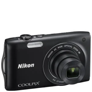 Nikon Coolpix S3300 Compact Digital Camera (16MP, 6x Optical, 2.7 Inch LCD) - Black Image 1