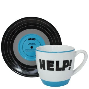 Lennon and McCartney Mug and Saucer Set - Help! Image 1