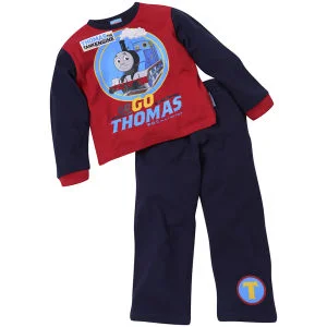 Thomas The Tank Engine Boys' Maximum Speed Pyjama Set - Red/Navy - 12-18 months - Red/Navy Image 1