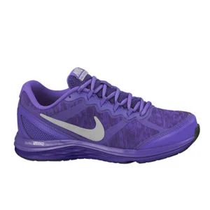 Nike Women's Dual Fusion Run 3 Flash Dynamic Support Running Shoes - Court Purple/Silver - UK 4 - Purple Image 1