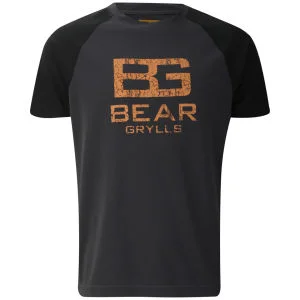 Craghoppers Men's Bear Grylls Technical T-Shirt (Large Logo) - Black Pepper - S - Black Pepper Image 1