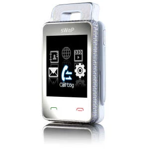 sWap Nova Crystal: World's Smallest Mobile Phone - White Image 1