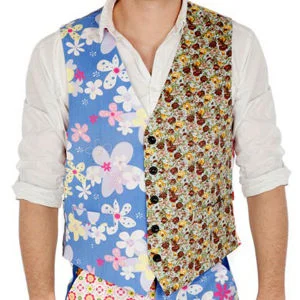 Foul Fashion Men's Waistcoat - Multi - S - Multi Image 1