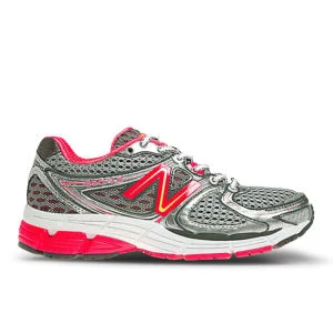 New Balance Women's W860SP3 Stability Running Shoes - Silver/Pink - 3 Image 1