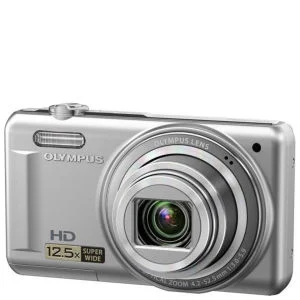 Olympus VR-320 Digital Camera (14MP, 12.5x Super Wide Optical Zoom, 3-Inch LCD) - Silver - Grade A Refurb Image 1