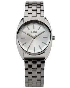 Oasis Bracelet Round Case Watch - Gunmetal Image 1