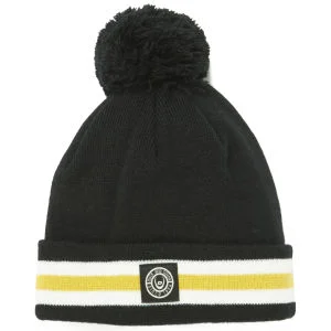 Duck and Cover Men's Striped Bobble Hat - Neo Black Image 1