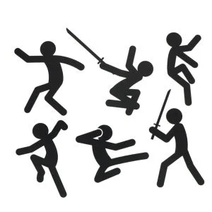 Stickmen Action Stickers Image 1