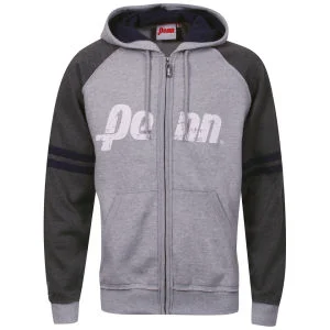 Penn Men's Zip Thru Loo Hoody - Grey Marl/Charcoal/Navy - S - Grey Marl/Charcoal/Navy Image 1