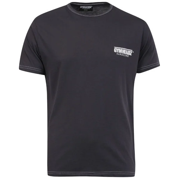 Gymheadz Sportswear Men's Hardcore T-Shirt - Grey - S - Black Image 1