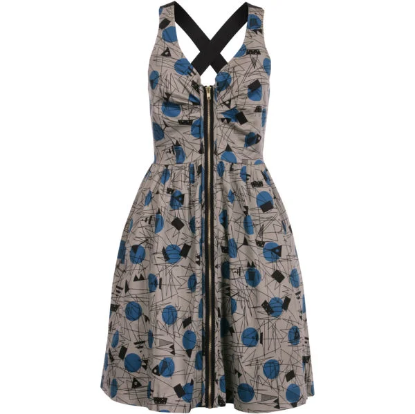 Numph Women's Fiona Zip Dress - Medium Grey - XS - Grey Image 1