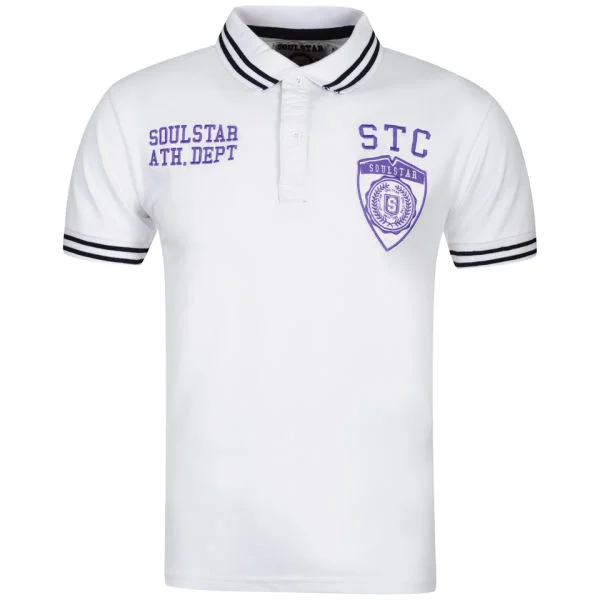 Soul Star Men's Grad Polo Shirt - White - S - White Image 1