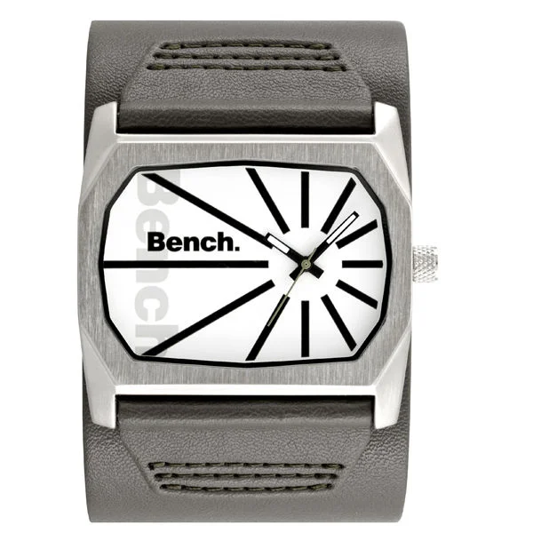Bench Men's White Dial Thick Metallic Strap Watch Image 1