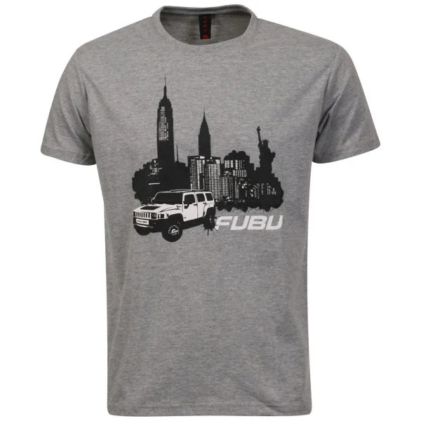 FUBU Men's NYC Graphic T-shirt - Grey - S Image 1
