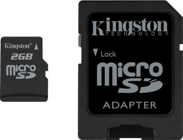 Kingston 2GB MicroSD Card with Adaptor (SDC/2GB) Image 1