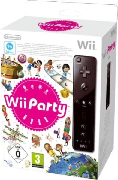 Wii Party with Official Wii Remote (Black) Image 1