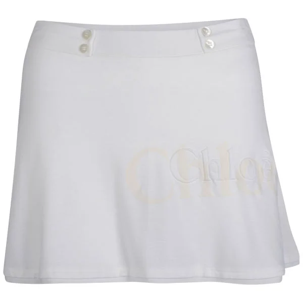 Chloe Women's Short Jersey Skirt - White - 10 - White Image 1