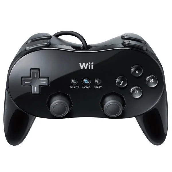 Official Wii Pro Classic Controller (Black) Image 1