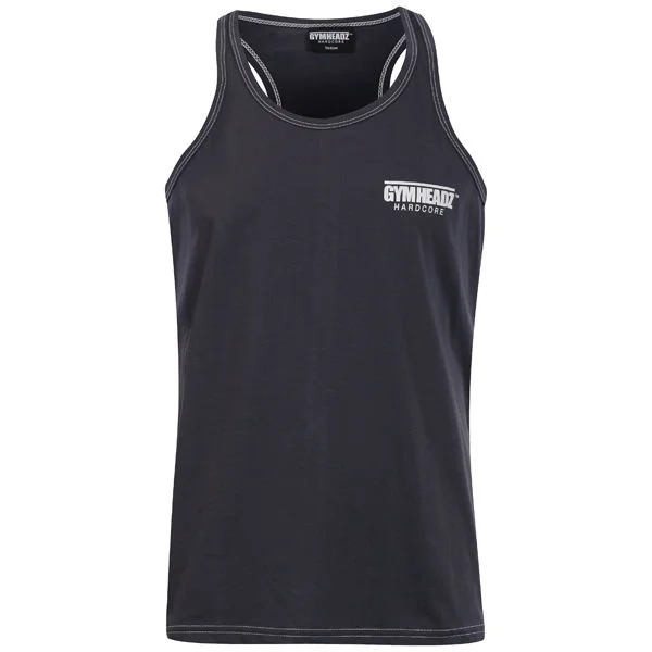 Gymheadz Men's Hardcore Bodybuilding Vest Grey - S - Grey Image 1