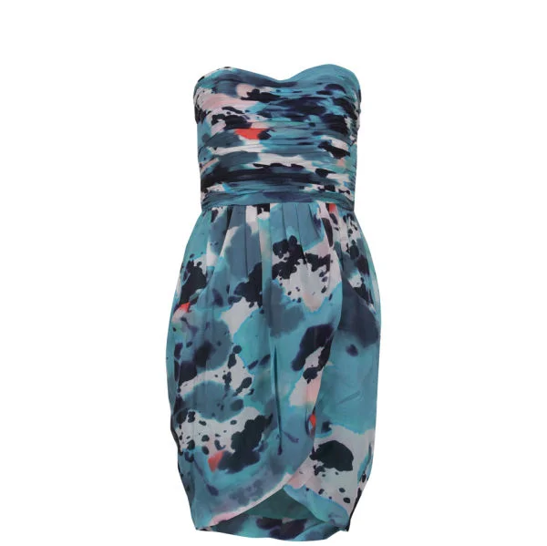 Full Circle Women's Vasari Silk Printed Dress - Summer Rain - S Image 1